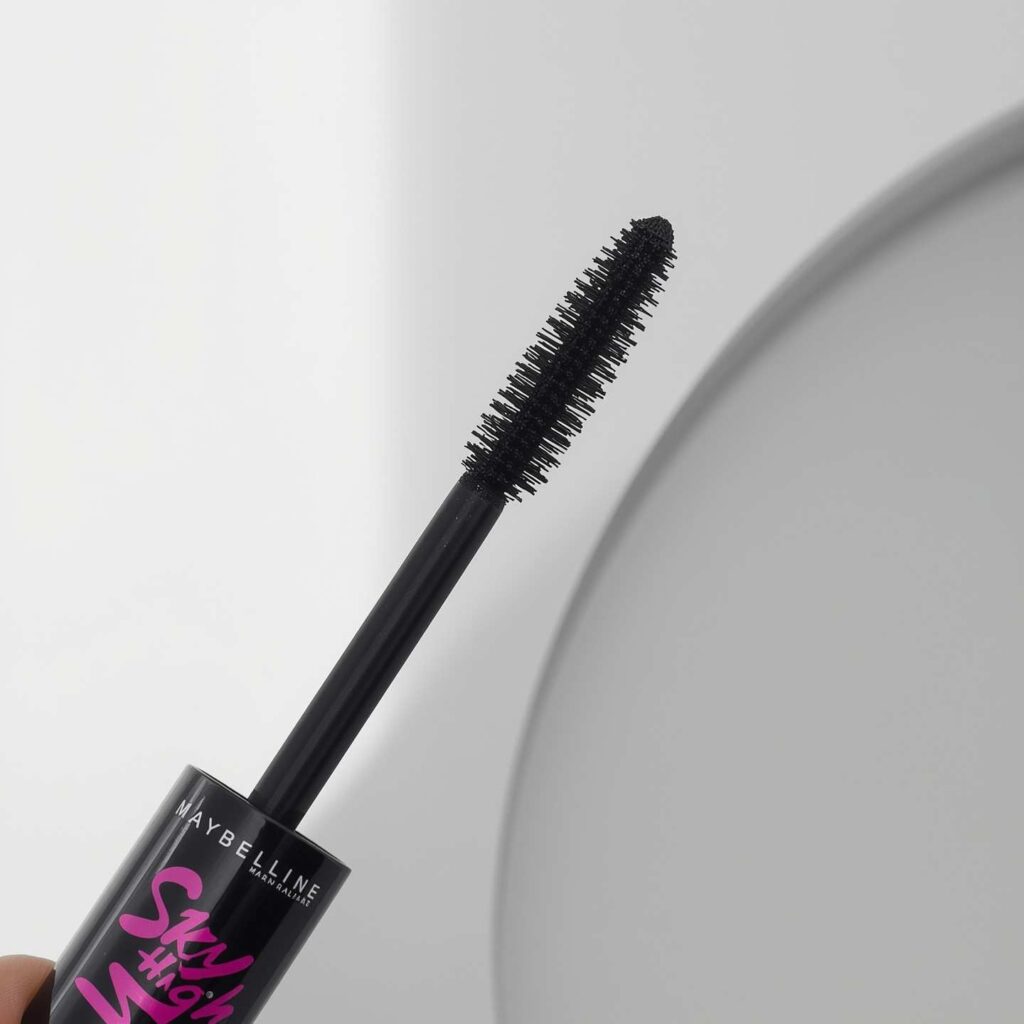 Maybelline Sky High Mascara wand showing flexible bristles