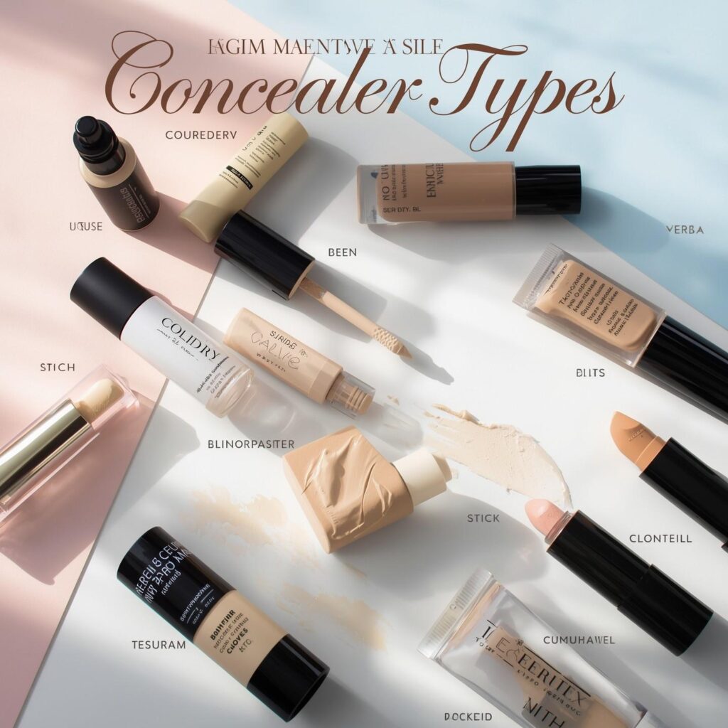 Comparison chart of different concealer types