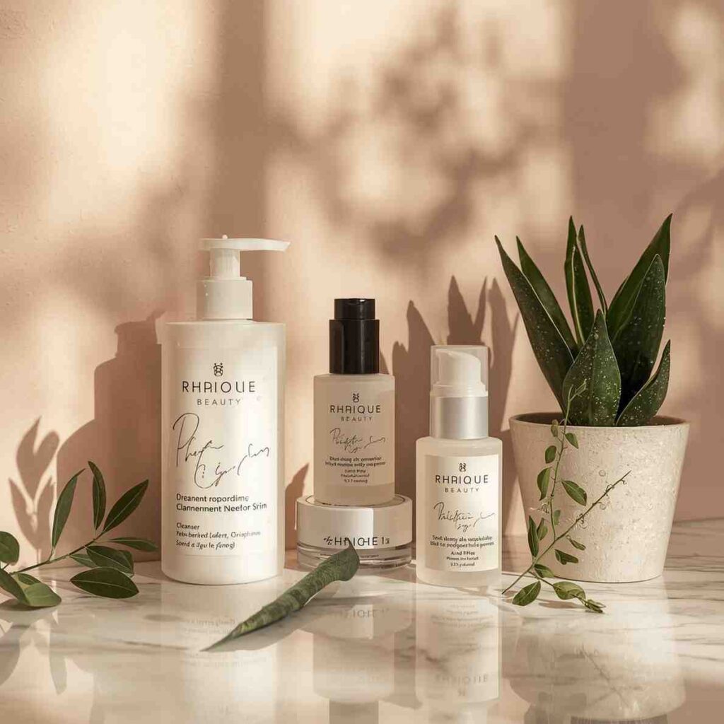 Simple daily skincare routine featuring Rhode Beauty products