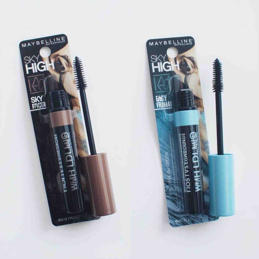 Comparison of waterproof and washable versions of Maybelline Sky High Mascara