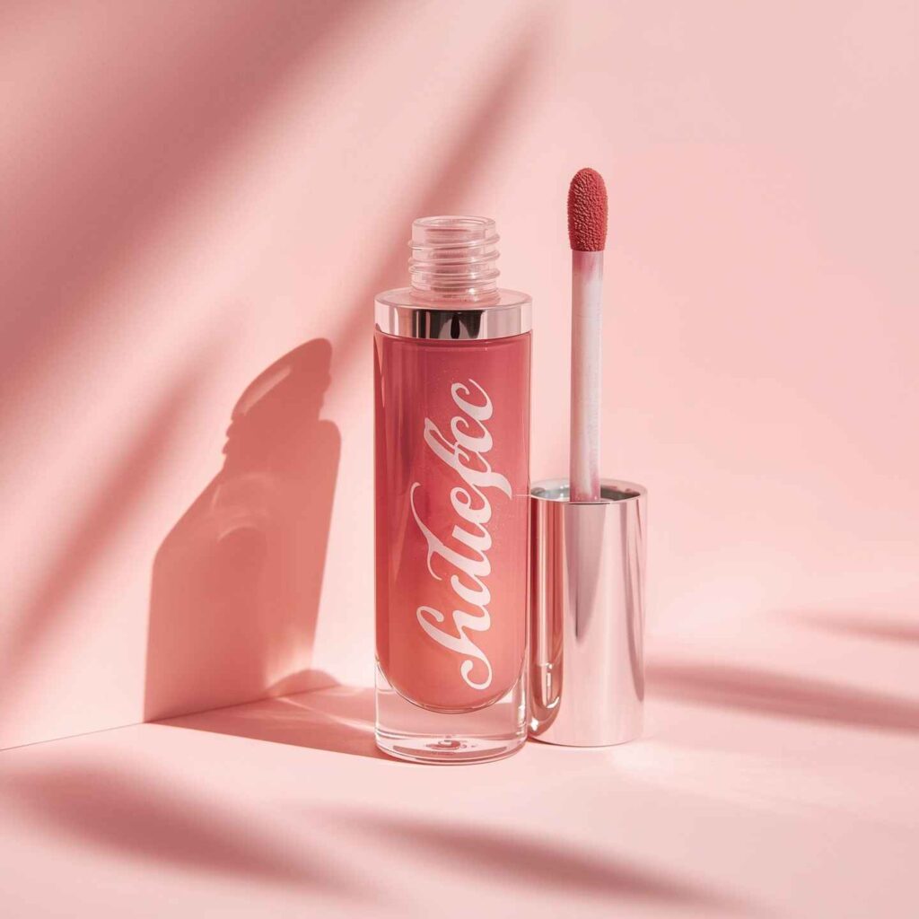 Liquid blush product bottle and applicator