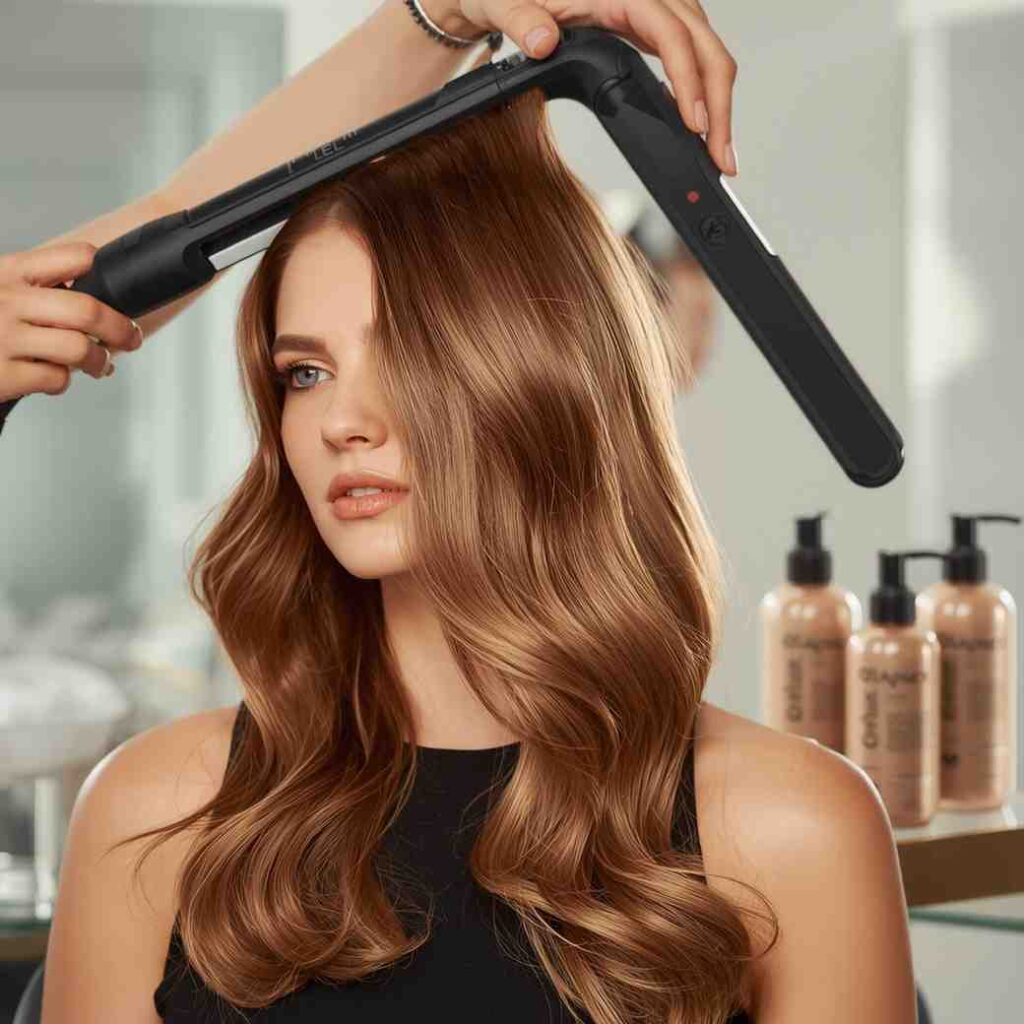 Olaplex styling products protecting hair from heat