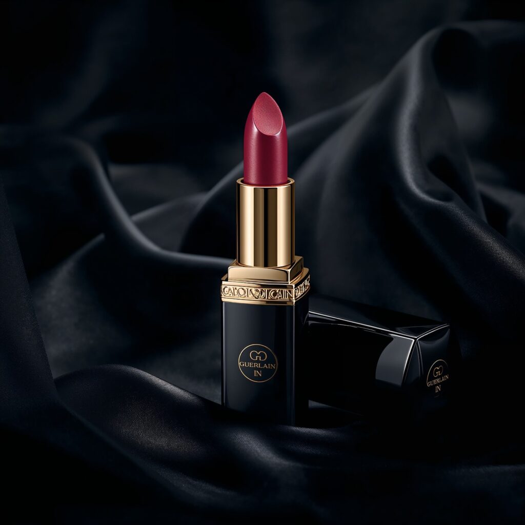 Guerlain Lipstick luxury close‑up in elegant case