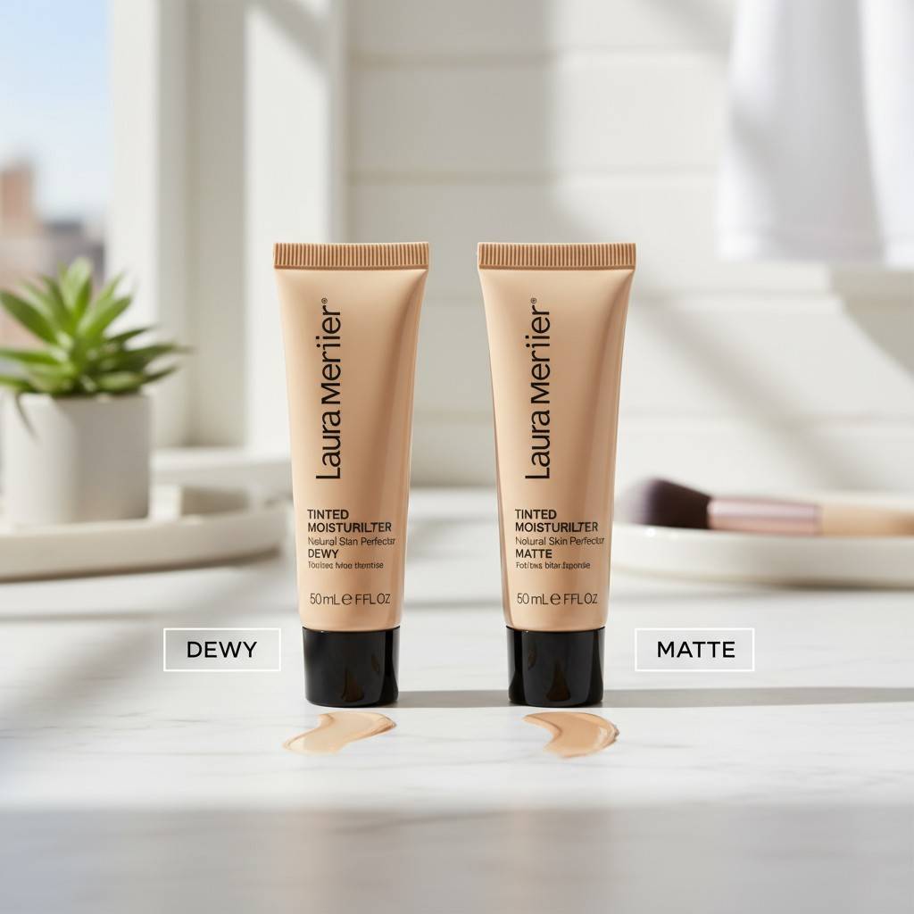 Laura Mercier Tinted Moisturizer dewy vs matte versions comparison