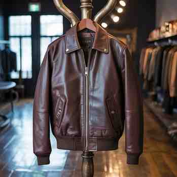 leather bomber jacket