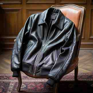 leather bomber jacket