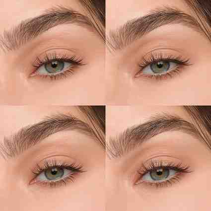 Long-lasting wear test results of Maybelline Colossal Bubble Mascara after eight hours.