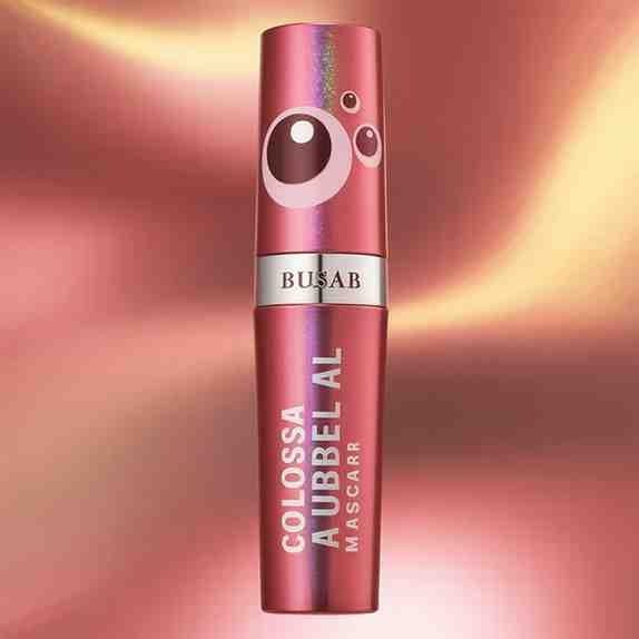 Colossal Bubble Mascara packaging and brand logo macro shot